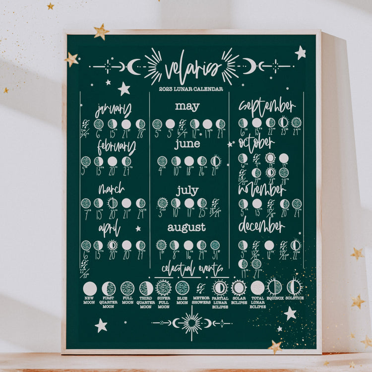 8x10 Velaris Lunar Calendar Print